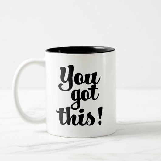 このやる気を起こさせるなコーヒー・マグの発言を得ました ツートーンマグカップ (左)