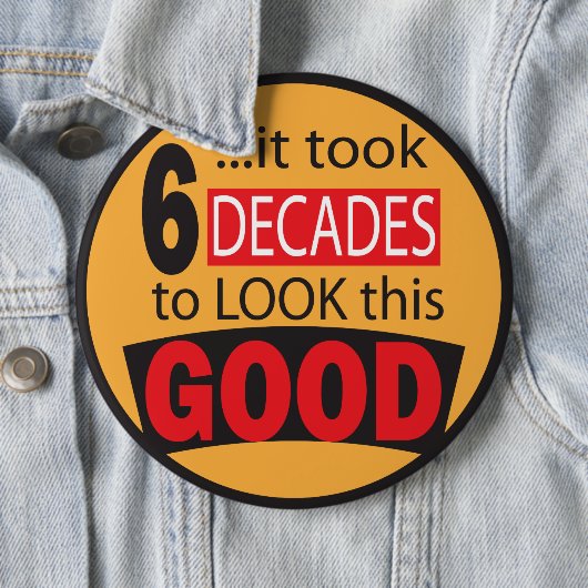 このよい第60誕生日を見るために6十年かかりました 缶バッジ (インサイチュ)