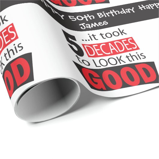 このよい|の誕生日を見るために5十年かかりました ラッピングペーパー (ロールコーナー)