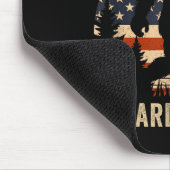 このようなパパは見つけるのが難しい ビッグフット アメリカ国旗 おもしろ マウスパッド (コーナー)