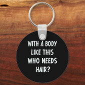 このような体でヘアジムのハムをおもしろい必要とする キーホルダー (正面)