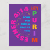 このような時のために幸せなプリムEsther 4:14 シーズンポストカード (正面)