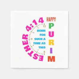 このような時のために幸せなプリムEsther 4:14 スタンダードカクテルナプキン