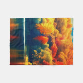 このような美しいの紅葉 フリースブランケット (正面(横))