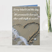 このように別れのカードを終わらせなくてはならなくてすみまおもしろいせんでした カード (正面)