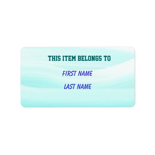 「このアイテムは次のアイテムに属する」ラベル ラベル (正面)