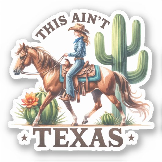 このアインテキサス州女性のカーボーイホース シール (正面)