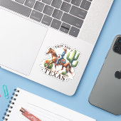 このアインテキサス州女性のカーボーイホース シール (ノートパソコンとiPhone)