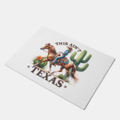 このアインテキサス州女性のカーボーイホース ドアマット (アングル)