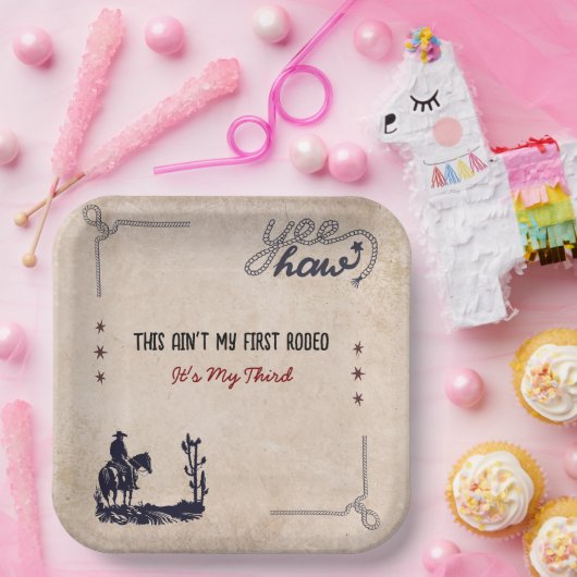 このアインマイファーストロデオ紙プレート ペーパープレート (パーティー)