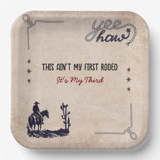 このアインマイファーストロデオ紙プレート ペーパープレート (正面)