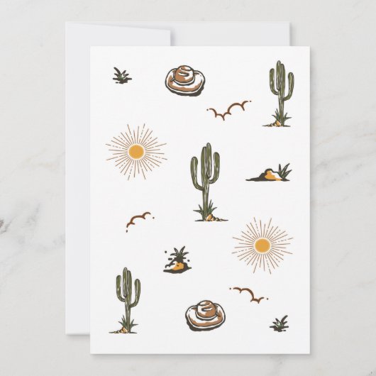 このアインマイファーストロデオ誕生日招待状 招待状 (裏面)