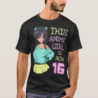 このアニメガールは今16歳の誕生日ガール Tシャツ