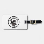 このアライグマを愛してライブ笑おもしろいい ラゲッジタグ (正面横)