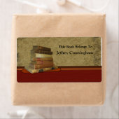 このアンティークの本は身分証明書に属している ラベル (インサイチュ)