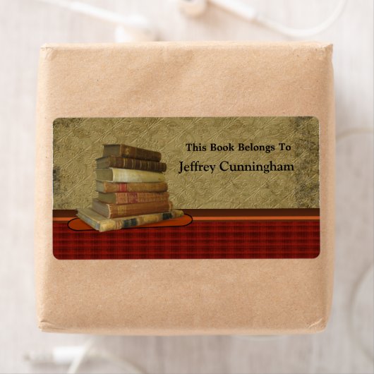 このアンティークの本は身分証明書に属している ラベル (インサイチュ)