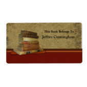 このアンティークの本は身分証明書に属している ラベル (正面)