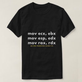 このア実在センブリーコードを実行できるのはプロ読グラマーのみ Tシャツ