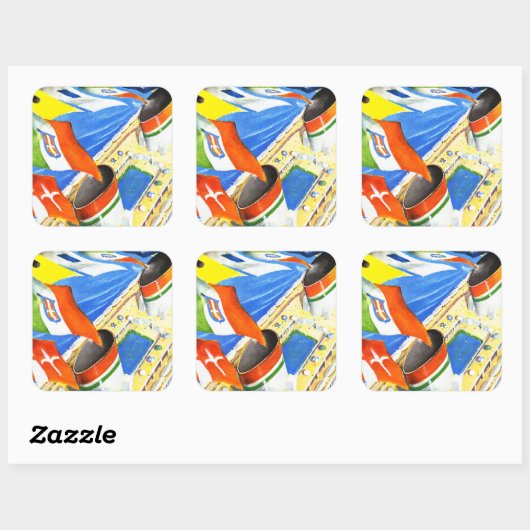 このイタリアン旗の下に～を並べる スクエアシール (シート)