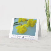 このイースターにあなたを想って！ カード 水仙 花 (裏面)