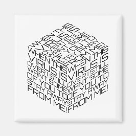 このウイルスが黒い文字キューブを超える場合 マグネット