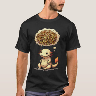このウーパールーパーの思考の泡を過剰に考えてみて 内向的な人向け スペース Tシャツ