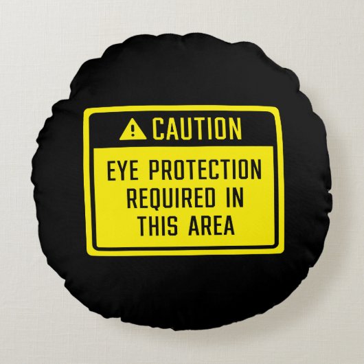 このエリアの標識に必要な注意の目防護 ラウンドクッション (正面)