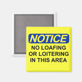 このエリア内の浮浪又は浮浪なし マグネット (正面/裏面)