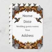 このエレガントなデザイン 招待状 (正面/裏面)