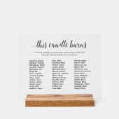 このエレガントキャンドルバーンズ教室懇親会記念碑 アクリルサイン (正面)