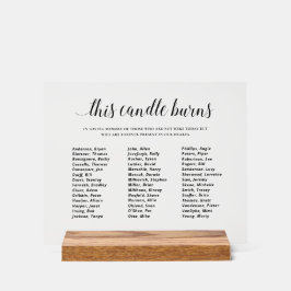 このエレガントキャンドルバーンズ教室懇親会記念碑 アクリルサイン