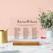 このエレガントキャンドルバーンズ教室懇親会記念碑 アクリルサイン (ウェディング)