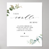 このエレガントロウソクが燃え結婚る緑 ポスター (正面)