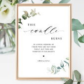 このエレガントロウソクが燃え結婚る緑 ポスター