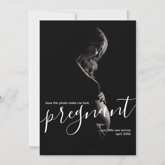このエレガント写真は私を妊娠しているように見せてくれるか 案内状 (正面)