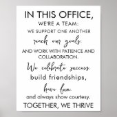 このオフィスでは、チームとして働感動的く ポスター (正面)