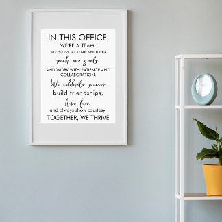 このオフィスでは、チームとして働感動的く ポスター