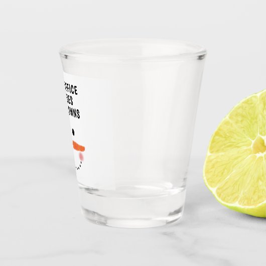 このオフィスはメルトダウンおもしろいことわざ雪だるま  ショットグラス (右)