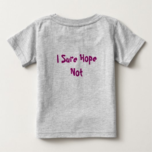 このオムツを飲むと私のお尻は太く見える？ ベビーTシャツ (裏面)