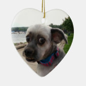 このオーナメントに犬の写真を追加 セラミックオーナメント (右)