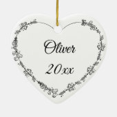 このオーナメントに犬の写真を追加 セラミックオーナメント (裏面)