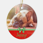 このオーナメントをペットの写真でカスタマイズ セラミックオーナメント (左)