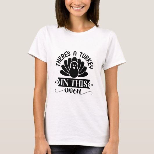 このオーブンの中には七面鳥が - サンクスギビング Tシャツ (正面)