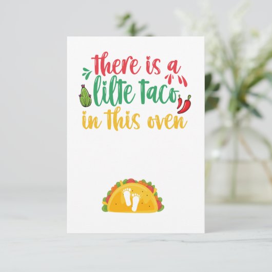 このオーブンの妊娠ギフトに少しタコがある サンキューカード (スタンド正面)