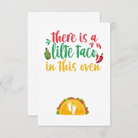 このオーブンの妊娠ギフトに少しタコがある サンキューカード (正面/裏面)