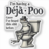 このカエルを聞いたからデジャポーを食べてる シール (正面)