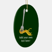 このカスタマイズスパゲティパスタグラフィック セラミックオーナメント (右)