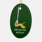 このカスタマイズスパゲティパスタグラフィック セラミックオーナメント (左)