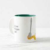 このカスタマイズスパゲティパスタグラフィック ツートーンマグカップ (正面左)