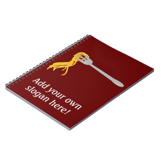 このカスタマイズスパゲティパスタグラフィック ノートブック (左側)